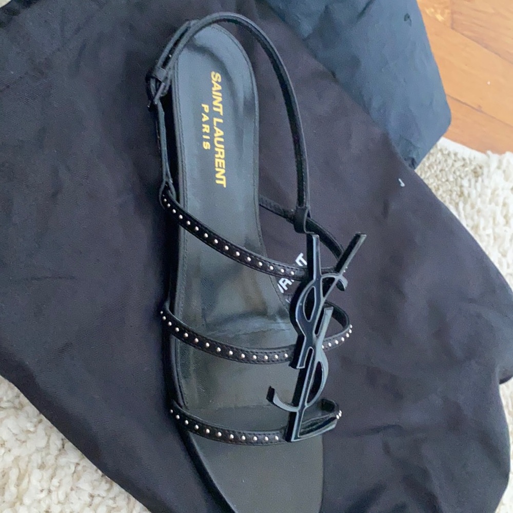 Saint Laurent Cassandra Sandals — Worn once!